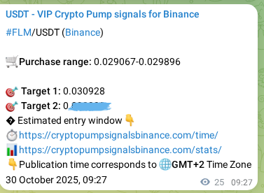 Learn about the FLM pump signal confirmation from Binance, 30 October 2025, 09:00 FLM pump signal confirmation from Binance, timestamp: 30 October 2025, 09:00
