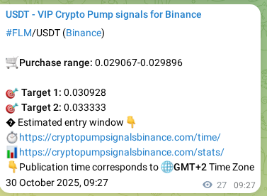 Discover the authenticated FLM pump signal on Binance, 30 October 2025, 09:03 Authenticated FLM pump signal on Binance, 30 October 2025, 09:03