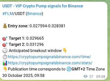 Confirm the trading signal for FLM pump on Binance at 30 October 2025, 09:36 Trading signal confirmation: FLM pump on Binance at 30 October 2025, 09:36
