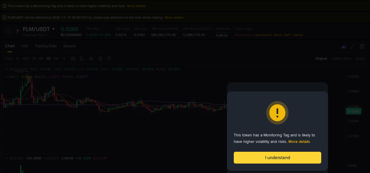 Real-time report of FLM pump on Binance, 30 October 2025, 08:15 Real-time report of FLM pump on Binance, 30 October 2025, 08:15