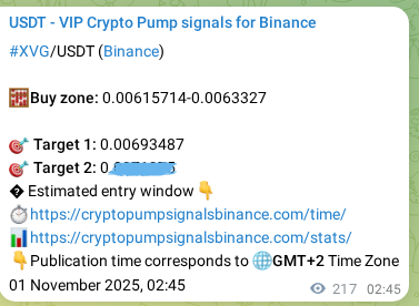 Discover the authenticated XVG pump signal on Binance, 01 November 2025, 08:44 Authenticated XVG pump signal on Binance, 01 November 2025, 08:44