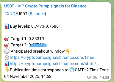 Check out the Binance pump signal proof for XNO on 04 November 2025, 15:48 Binance pump signal proof for XNO on 04 November 2025, 15:48