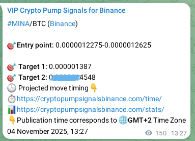 Signal verification: MINA pump on Binance at 04 November 2025, 17:37
