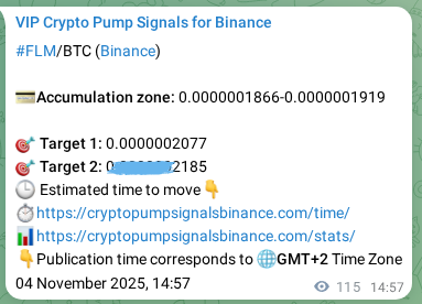 Crypto market signal proof: FLM pump on Binance, 04 November 2025, 18:07