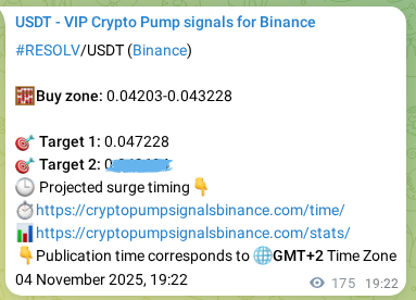 Check the Binance signal verification for RESOLV pump, 05 November 2025, 00:11 Binance signal verification for RESOLV pump, 05 November 2025, 00:11