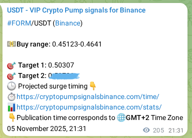 Check out the Binance pump signal proof for FORM on 06 November 2025, 02:58 Binance pump signal proof for FORM on 06 November 2025, 02:58