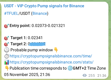 Binance pump signal data for TFUEL at 06 November 2025, 04:22 Binance pump signal data for TFUEL at 06 November 2025, 04:22