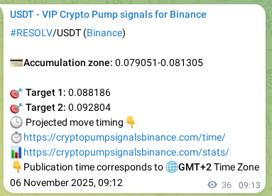 Confirm the trading signal for RESOLV pump on Binance at 06 November 2025, 10:11 Trading signal confirmation: RESOLV pump on Binance at 06 November 2025, 10:11