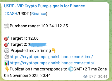 See the authenticated proof of DASH's pump signal on Binance, 06 November 2025, 12:45 Authenticated proof of DASH's pump signal on Binance, 06 November 2025, 12:45