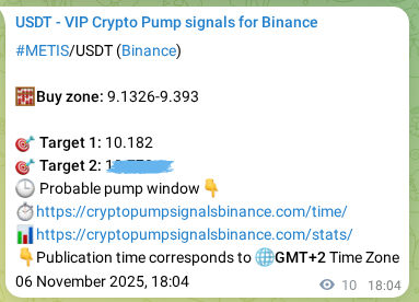 Explore the METIS pump signal verification from Binance, timestamp: 06 November 2025, 18:20 METIS pump signal verification from Binance, timestamp: 06 November 2025, 18:20