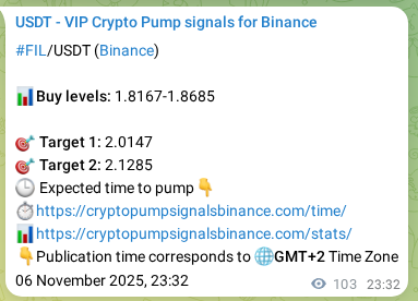 FIL pump signal verification from Binance, timestamp: 07 November 2025, 02:24