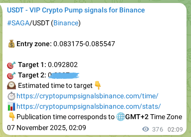 Market signal authentication: SAGA on Binance at 07 November 2025, 12:36