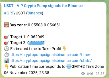Quantitative verification: GRT trading signal proof on Binance, 07 November 2025, 17:33