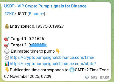 Authenticated ZKC pump signal on Binance, 08 November 2025, 02:22