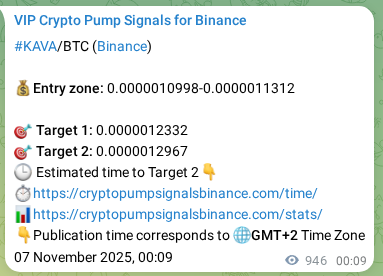 Binance trading signal proof for KAVA pump, 08 November 2025, 02:26 Binance trading signal proof for KAVA pump, 08 November 2025, 02:26