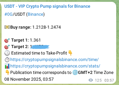 0G signal verification on Binance, 08 November 2025, 05:47