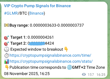Signal verification: Confirm GLMR pump on Binance at 08 November 2025, 20:23 Signal verification: GLMR pump on Binance at 08 November 2025, 20:23