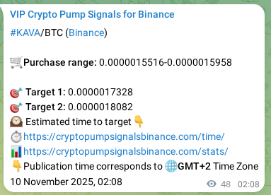 Check out the Binance pump signal proof for KAVA on 10 November 2025, 03:28 Binance pump signal proof for KAVA on 10 November 2025, 03:28