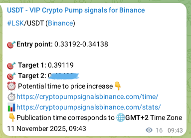 Trading signal proof: LSK pump from Binance, 11 November 2025, 09:46 Trading signal proof: LSK pump from Binance, 11 November 2025, 09:46