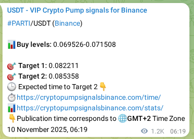 Watch the live proof of PARTI pump signal on Binance, 11 November 2025, 14:20 Live proof of PARTI pump signal on Binance, 11 November 2025, 14:20