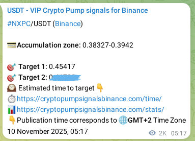 Authenticated proof of NXPC's pump signal on Binance at 12 November 2025, 13:11 Authenticated proof of NXPC's pump signal on Binance at 12 November 2025, 13:11