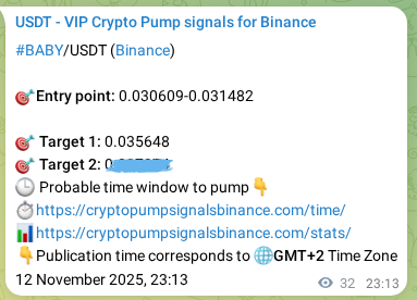 Check out the Binance pump signal proof for BABY on 13 November 2025, 00:07 Binance pump signal proof for BABY on 13 November 2025, 00:07
