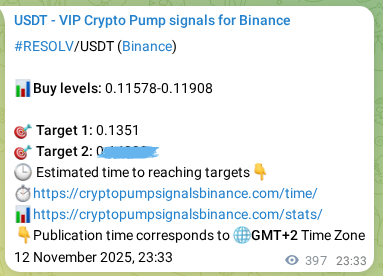 Authenticated proof of RESOLV's pump signal on Binance at 13 November 2025, 10:26 Authenticated proof of RESOLV's pump signal on Binance at 13 November 2025, 10:26