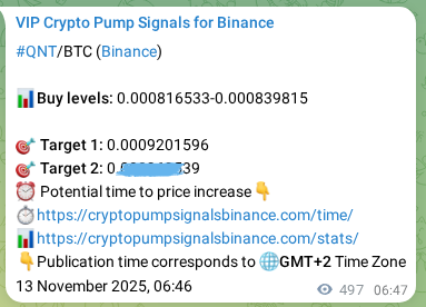 Trading signal proof: QNT pump from Binance, 13 November 2025, 20:34 Trading signal proof: QNT pump from Binance, 13 November 2025, 20:34