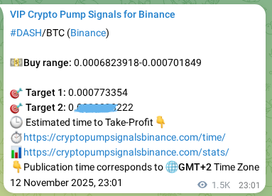 Real-time proof of DASH pump signal on Binance, 14 November 2025, 15:28 Real-time proof of DASH pump signal on Binance, 14 November 2025, 15:28