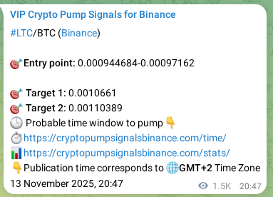 Crypto trading signal proof: LTC pump on Binance, 15 November 2025, 14:59 Crypto trading signal proof: LTC pump on Binance, 15 November 2025, 14:59