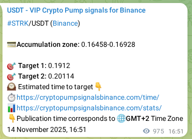 Real-time proof of STRK pump signal on Binance, 15 November 2025, 19:45 Real-time proof of STRK pump signal on Binance, 15 November 2025, 19:45