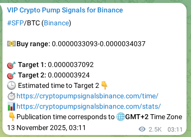 View the proof of SFP pump signal on Binance at 16 November 2025, 01:32 Proof of SFP pump signal on Binance at 16 November 2025, 01:32