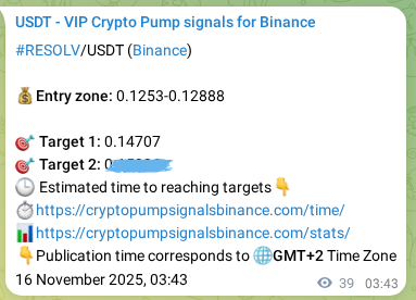 View the proof of RESOLV pump signal on Binance at 16 November 2025, 04:47 Proof of RESOLV pump signal on Binance at 16 November 2025, 04:47