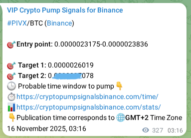 Authenticated proof of PIVX's pump signal on Binance at 16 November 2025, 12:20 Authenticated proof of PIVX's pump signal on Binance at 16 November 2025, 12:20