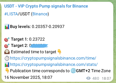 Binance trading signal proof for LISTA pump, 17 November 2025, 07:25 Binance trading signal proof for LISTA pump, 17 November 2025, 07:25