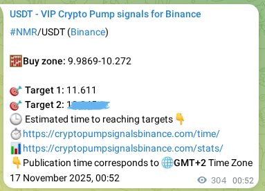 Binance pump signal data for NMR at 17 November 2025, 09:17 Binance pump signal data for NMR at 17 November 2025, 09:17