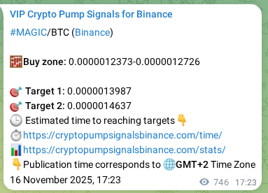 Signal verification: Confirm MAGIC pump on Binance at 17 November 2025, 13:52 Signal verification: MAGIC pump on Binance at 17 November 2025, 13:52