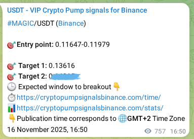 Binance exchange signal proof for MAGIC, 17 November 2025, 13:52 Binance exchange signal proof for MAGIC, 17 November 2025, 13:52