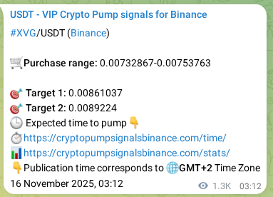 View the market signal proof for XVG pump from Binance, 17 November 2025, 16:27 Market signal proof: XVG pump from Binance, 17 November 2025, 16:27