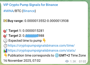 See the verification image for MINA pump signal on Binance at 17 November 2025, 18:57 Verification image for MINA pump signal on Binance at 17 November 2025, 18:57