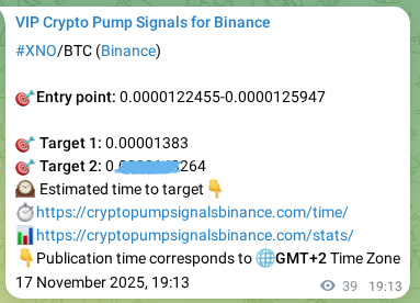 Learn about the XNO pump signal confirmation from Binance, 17 November 2025, 19:25 XNO pump signal confirmation from Binance, timestamp: 17 November 2025, 19:25