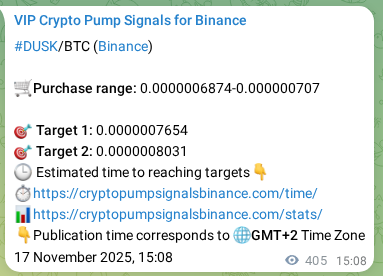 Explore the DUSK pump signal verification from Binance, timestamp: 18 November 2025, 02:22 DUSK pump signal verification from Binance, timestamp: 18 November 2025, 02:22