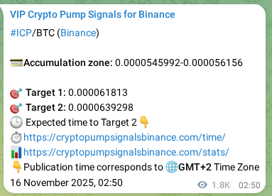 Authenticated proof of ICP's pump signal on Binance at 18 November 2025, 03:44 Authenticated proof of ICP's pump signal on Binance at 18 November 2025, 03:44