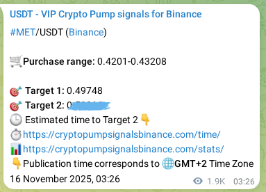View the proof of MET pump signal on Binance at 18 November 2025, 08:21 Proof of MET pump signal on Binance at 18 November 2025, 08:21