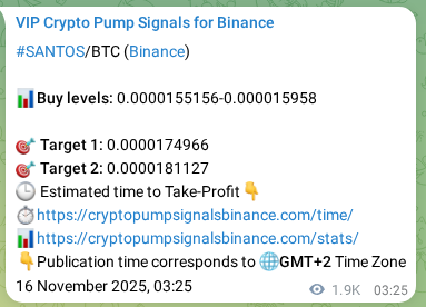 Crypto market signal proof: SANTOS pump on Binance, 18 November 2025, 08:28 Crypto market signal proof: SANTOS pump on Binance, 18 November 2025, 08:28