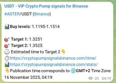 Check out the Binance pump signal proof for ASTER on 18 November 2025, 11:47 Binance pump signal proof for ASTER on 18 November 2025, 11:47