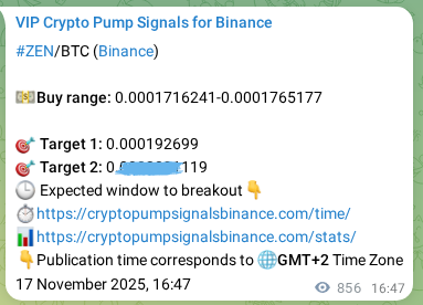 Binance pump signal data for ZEN at 18 November 2025, 16:20 Binance pump signal data for ZEN at 18 November 2025, 16:20