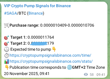 Binance exchange signal proof for SAGA, 20 November 2025, 11:06 Binance exchange signal proof for SAGA, 20 November 2025, 11:06