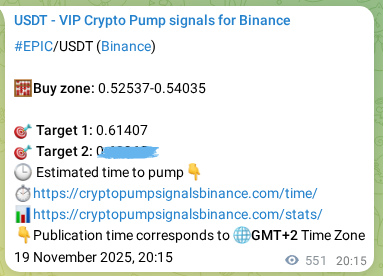 Check the EPIC pump verification image from Binance, 20 November 2025, 11:32 EPIC pump verification image from Binance, 20 November 2025, 11:32