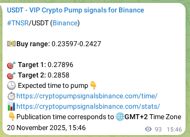 Trading signal proof: TNSR pump from Binance, 20 November 2025, 18:20 Trading signal proof: TNSR pump from Binance, 20 November 2025, 18:20